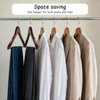 Urby Extra Wide Hangers for Plus Size Clothes, 19 Inch, Natural Wood, 10pk - Image 6