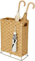 Rattan Umbrella Stand with Built-in Water Reservoir & Hooks, Hand Woven Umbrella Rack Organizer Freestanding - Stable, High-Capacity Organizer for Home and Office - 11.8" L x 5.5" W x 16.5" H by THORNIA
