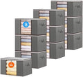 VZZNN 10 Pack Clothes Storage Bags 90L Foldable Storage Bins with Lids by VZZNN