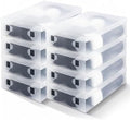 Sintuff 8 Pack Large Boot Storage Boxes with Lids for Tall Boots 20.5" x 11.8" x 4.5" Stackable Clear Plastic Shoe Organizer Container Space-saving Shoe Storage Box for Sneakers and High Heels by Sintuff