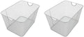 YBM HOME Kitchen Pantry Organizer Wire Baskets for Shelves, Cabinets, Pantry, Countertop, Mesh Open Storage Bin Metal Basket for Organizing Food Supplies, 2 Pack, 15x12x11.5 by YBMHome