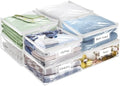 Plastic Storage Bags with Easy-Glide Zipper, Pack of 8, Durable Clear Vinyl Zippered Storage Bags for Clothes Sweaters Comforters Blankets Sheets Bedding (18 x 15 x 4 Inch, Transparent White) by Kikerike