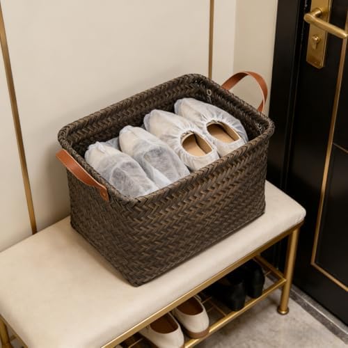 GIB Wicker Woven Storage Baskets for Organizing Blankets Laundry Shelves - Image 4