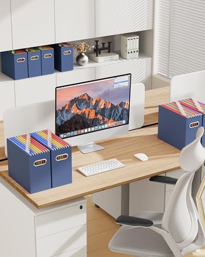 Oterri Portable Collapsible Cardboard File Box with Handle for Letter-Size - Image 3