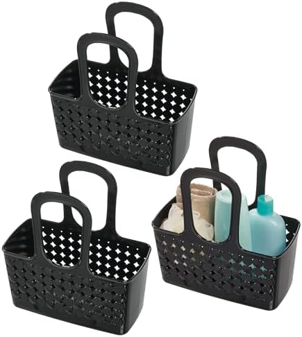 iDesign Portable Shower Tote Caddy, Black, Set of 3 by iDesign