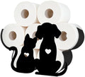 Cat & Dog Toilet Paper Holder Wall Mount/Stand for Extra 8 Rolls by WHIMSTITCH