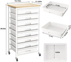 Rolling Storage Cart 8 Drawers Utility Organizer with Wheels - Image 2