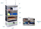 Grand Fusion Stow-N-Go Portable Hanging Travel Shelves, Packing Organizer for Luggage. Carry on Closet with Hanger for Clothes. Expandable Packing Cube. Travel Essentials, Light Gray - L - Image 2