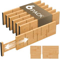 Deep Drawer Dividers For Clothes,Expandable Drawer Organizer (6, Long) by Vellzeyce