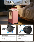 Laundry Basket with Wheels, 110L Large Rolling Laundry Hamper for Dorm - Image 4