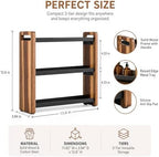 Narrow Solid Wood Bathroom Counter Organizer, Space-Saving Bathroom Storage Rack for Vanity, Multi-Purpose Kitchen Spice Rack & Bedroom Makeup Organizer (Acacia 3 Tier, 1 Pack) - Image 2