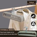 20 Pack Velvet Pants Hangers for Closet Space Saving, Thin Hanger (Black) - Image 6