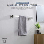 KOKOSIRI 16-Inch Single Towel Bar, Bathroom Kitchen Towel Holder, Wall Mounted SUS304 Stainless Steel Towel Rack, Polished Chrome, B4003CH-L16 - Image 6