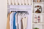 Quality Hangers Clothes Hangers 50 Pack - Non-Velvet Plastic Hangers for Clothes -Heavy Duty Coat Hanger Set -Space-Saving Closet Hangers with Chrome Swivel Hook, Non-Flocked Hangers (50, Black) - Image 3