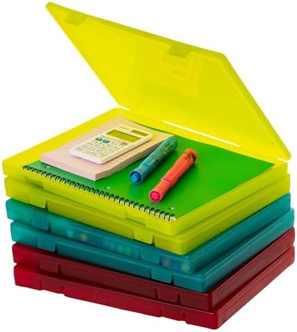 IRIS USA File Box |Made in USA| Fits 8.5"x11" A4 Paper, (6-Pack) - Multi by IRISUSA