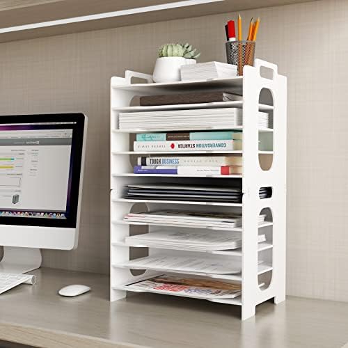 Natwind 10-Tier Office File Organizer For Desk,Paper Sorter,White - Image 7