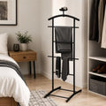 KB Designs - Suit & Tie Freestanding Valet Stand Clothing Organizer Rack, Black by KB+Designs