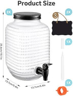 NiHome 2 Pack Glass Laundry Detergent Dispensers, 4L (1 Gallon) Glass Jars - Image 3