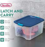 Sterilite Latch and Carry, Plastic Storage Bins w/Lids, 18 Gallon, 12-Pack - Image 3