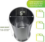 LDR Ashton Freestanding Toilet Paper Holder Canister, Brushed Nickel - Image 4