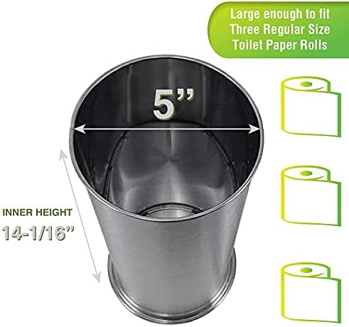 LDR Ashton Freestanding Toilet Paper Holder Canister, Brushed Nickel - Image 4