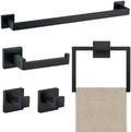 JOPOFI 5 Piece Towel Bar Set - 23.6Inch Bathroom Towel Holder - Matte Black by JOPOFI