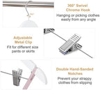 TOPIA HANGER Wooden Suit Hangers with Adjustable Metal Clips (10 Pack), Solid Smooth Wood Clothes Hangers, 360° Swivel Hook, Premium Pants Hangers for Clothes Coat, Jeans, Blouse-White,CT28W - Image 5