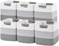 11 Inch Storage Cubes, 6 Pack Cube Storage Bins for Organizing, Cotton Rope Woven Baskets for Shelves, Bathroom, Kids Room, Closets, Baby Nursery by Degeyoyo