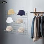24Pcs Hat Hooks Wire Grid Wall Hat Holder Hat Display Multiple Hooks for Gridwall for Retail Cloth Wardrobe Silver - Image 5