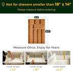 Carbonized Bamboo Kitchen Drawer Organizer, 8 Slots Silverware Organizer, Utensil Holder & Cutlery Tray, 2.2" Deep for Extra Capacity, Non-Slip Feet Included - Image 2