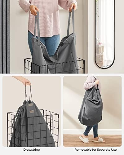 SONGMICS Laundry Hamper, Collapsible, 23.8 Gal. (90L) - Image 4