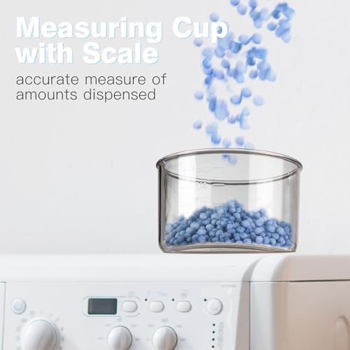 LivLab Mker Laundry Detergent Dispenser with Lid, Powder Container for Laundry Room Organization and Storage, Scent Booster Beads with Measuring Cup 3.5L/8Lbs/125oz - Image 4