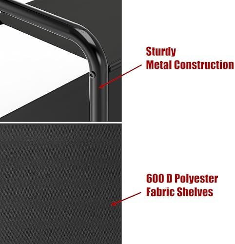 Simple Houseware Coat Rack with Shelf, Standing Hall Tree with Hooks, Black - Image 3