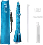AMMSUN Shade Umbrella, Premium Portable Umbrella with Stand, 6.5ft Lightweight Free Standing Canopy for Sporting Games, Adjustable Instant Sun Protection and Easy to Carry, Light Blue - Image 6