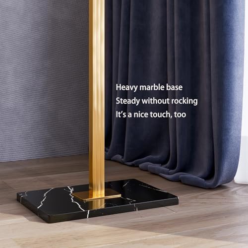 Gold Coat rack,Sturdy coat tree freestanding heavy duty with Marble Base,Metal standing coat rack for Bedroom,Entrance,Modern coat hanger stand for Coats,Hats,Bags(gold) - Image 5