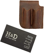 Hide & Drink, Leather Bookmark Corner with Pen Pouch/Pencil Holder/Readers/Pagemarker/Book Lovers, Handmade Includes 101 Year Warranty :: Bourbon Brown - Image 6