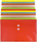 JAM PAPER Plastic Envelopes with Button & String Tie Closure - Legal Booklet - 9 3/4 x 14 1/2 - Assorted Primary Colors - 12/Pack by JAMPaper
