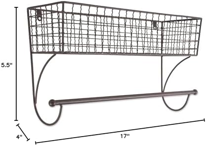 DII Rustic Bathroom Décor, Metal Storage, Large Towel Bar, Rustic - Image 3
