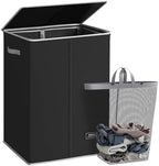 SOLEDI 130L Laundry Hamper with Lid, Large Collapsible Laundry Basket by SOLEDI