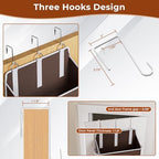 2 Pack 5 Tier Over the Door Organizer for Bathroom, Bedroom, Pantry, Brown - Image 4