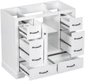 Flieks 36" Bathroom Vanity Without Sink, Cabinet Base Only, Six Drawers, Multi-Functional Drawer Divider, Adjustable Shelf, White by Flieks
