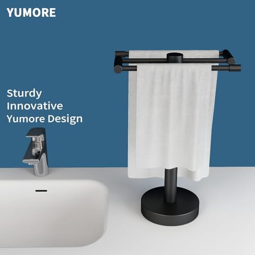 YUMORE Hand Towel Holder Stand Free Standing Countertop Towel Rack Hanger for Bathroom Kitchen - Image 2