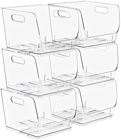 Sorbus Clear Pantry Organizer with Stackable Storage Bins, Open Front by Sorbus