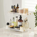 FFK Bathroom Organizer Countertop, 2 Tier Bathroom Counter Organizer Kitchen Spice Rack Cosmetic Organizer,Countertop Storage for Bathroom, Kitchen, Living Room, Bedroom, Dressing Table by FFK