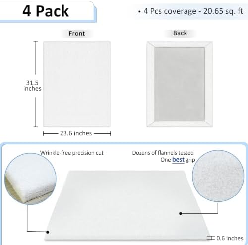 BXI Quilt Design Wall, Thick Sturdy Flannel Quilters Design Board, 31.5 x 23.6 x 0.6 inches, 4 Pcs, Portable Quilting Wall Panels Hold Fabric Firmly, Sewing Quilting Supplies for Quilt Block Projects - Image 2