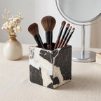 Natural Calacatta Black Marble Makeup Brush Holder, Pen Holder - Image 2