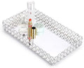 Hipiwe Crystal Perfume Tray Mirrored Bathroom Vanity Organizer, Large by Hipiwe