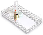 Hipiwe Crystal Perfume Tray Mirrored Bathroom Vanity Organizer, Large by Hipiwe