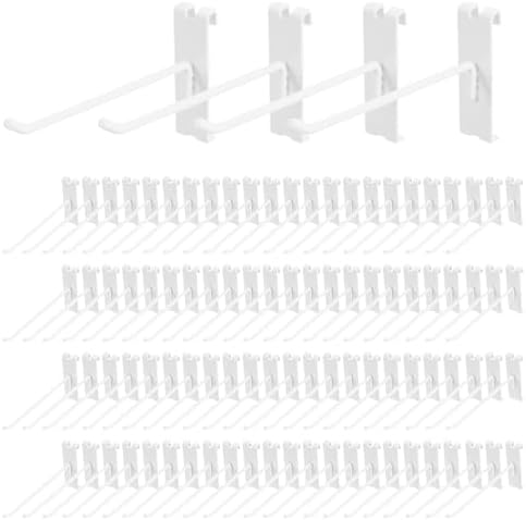Polmart Heavy Duty 8" Gridwall/Grid Panel Hooks, White (96-Pack, 8-inch) by Polmart
