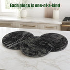 Marble Lazy Susan, 16 in Lazy Susan Turntable Organizer for Cabinet Pantry Kitchen Countertop Fridge Bathroom Makeup Vanity Countertop - Blue Fantasy - Image 6